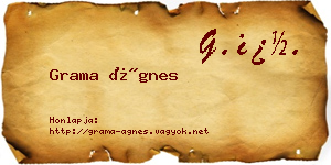 Grama Ágnes névjegykártya