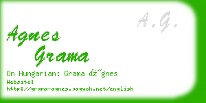 agnes grama business card